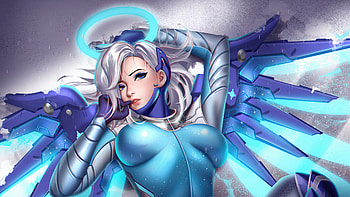 Snow Angel Mercy Overwatch , mercy-overwatch, overwatch, games, xbox-games, ps-games, pc-games, artstation HD wallpaper