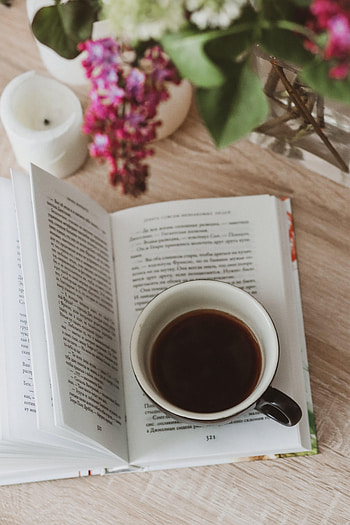 Flowers, Food, Still Life, Cup, Book HD phone wallpaper