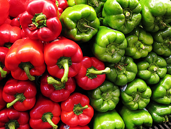 Red and green, vegetables, peppers HD wallpaper
