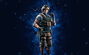 Lesion, , blue neon lights, Tom Clancys Rainbow Six, Rainbow Six Siege, Tom Clancys characters, Lesion Rainbow Six HD wallpaper
