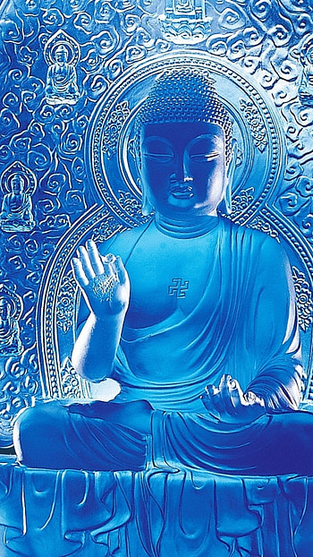 Bhagwan Buddha, Blue Theme, Background HD phone wallpaper