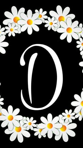 D Name, Floral Design HD phone wallpaper