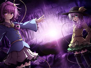 Satori and Koishi, koishi komeiji, touhou, girls, satori komeiji HD wallpaper