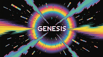 Big Bang Genesis Ultra, Big Bang, retro, video game, pixel art, rainbow HD wallpaper