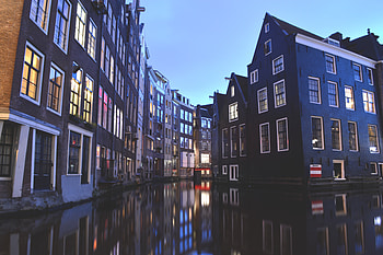 Cities, Building, Netherlands, Channel, Amsterdam HD wallpaper