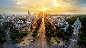 Champs-Elysees, Paris HD wallpaper