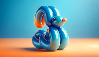 Balloon Animal Art, 3D Art, cartoon style HD wallpaper