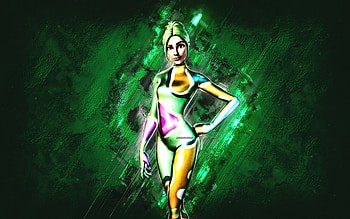 Fortnite Green Party Diva Skin, Fortnite, main characters, green stone background, Green Party Diva, Fortnite skins, Green Party Diva Skin, Green Party Diva Fortnite, Fortnite characters HD wallpaper