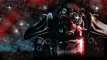 Preview fallout, space, stars, look, character HD wallpaper