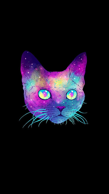 Trippy cat, Colorful and psychedelic, Mind-bending visuals, Surreal feline HD phone wallpaper