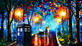 paintings-tardis-leonid-afremov-doctor-who-manipulation-- HD wallpaper