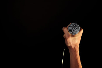 Music, Hand, Dark Background, Micro HD wallpaper