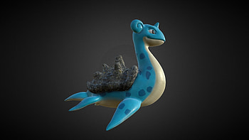 Lapras 3D model, Bernardo at Betadeu, Pokmon replica, High-quality render HD wallpaper