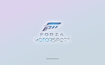 Forza Horizon logo, cut out 3d text, white background, Forza Horizon 3d logo, Forza Horizon emblem, Forza Horizon, embossed logo, Forza Horizon 3d emblem HD wallpaper