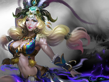Fantasy girl, frumusete, ming tong, fantasy, game, luminos, girl HD wallpaper