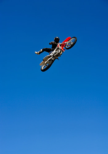 Motorcycles, Motorcyclist, Motorcycle, Bounce, Jump, Extreme, Cross HD phone wallpaper