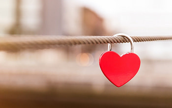 Lock, Hearts HD wallpaper