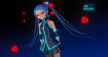 Glasses Miku, Hatsune Miku HD wallpaper