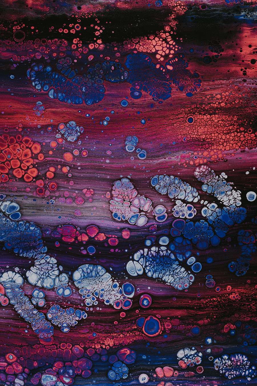 Abstract, Multicolored, Motley, Paint, Liquid, Stains, Spots HD phone wallpaper
