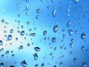 Blue rain, blue, rain, water HD wallpaper