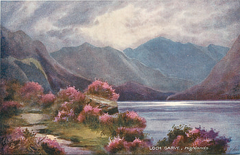 Loch Garve Painting, Scottish Highlands, Scotland, Loch Garve, Artwork, Art HD wallpaper