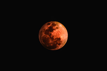 Blood moon, night, dark HD wallpaper