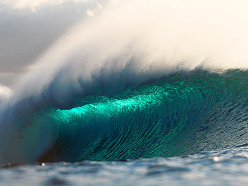 green wave, sea, ocean, wave, green HD wallpaper