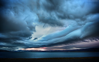 Beach Storm Clouds, clouds, beach, nature HD wallpaper