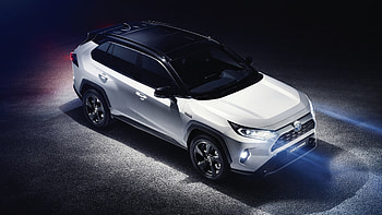 2019 Toyota RAV4 Hybrid Crossover, white SUV HD wallpaper