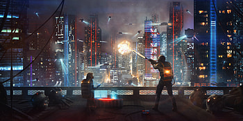 Futurustic City Apo , scifi, cyborg, artist, artwork, digital-art HD wallpaper