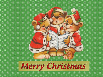 Mice singers, mouse, christmas, collage, red HD wallpaper