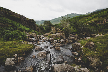 Nature, Rivers, Stones, Mountains, Flow HD wallpaper