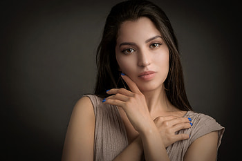 Girl Hands Manicure Hair Glance , girls, model HD wallpaper