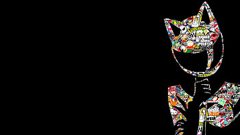 anime Girls, Black, Anime, Durarara!!, Celty Sturluson, Sticker Bomb / and Mobile Backgrounds HD wallpaper