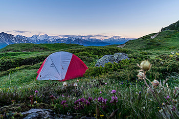 Nature, Mountains, Lawn, Tent, Camping, Campsite HD wallpaper