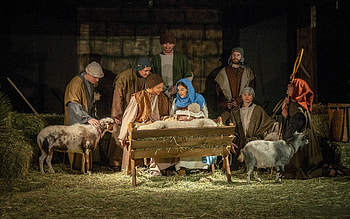 Living Nativity Scene, manger, Nativity, Mary, Jesus, shepherds, Baby, living, Joseph HD wallpaper