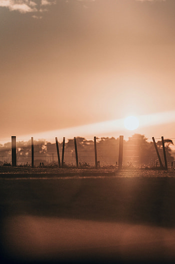 Nature, Sunset, Sun, Twilight, Bright, Dusk, Fence HD phone wallpaper