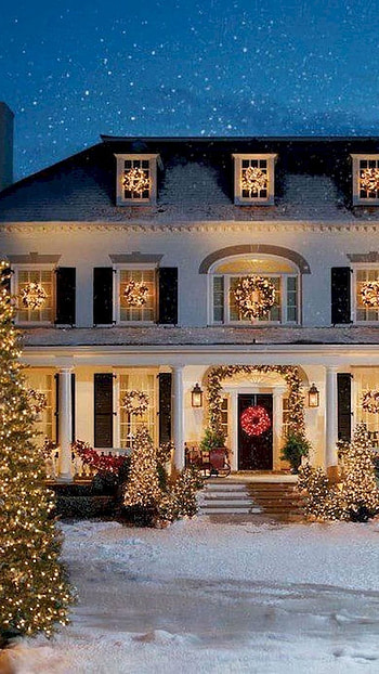 Christmas, Snow House Decor HD phone wallpaper