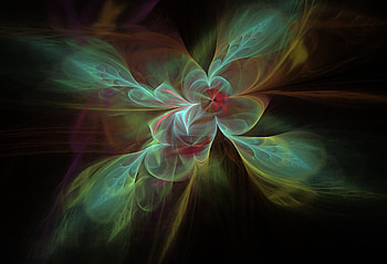 Pretty, aqua, fractal, fractals HD wallpaper