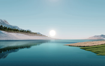 Sunrise Morning Illustration Water , sunrise, illustration, artist, artwork, digital-art HD wallpaper