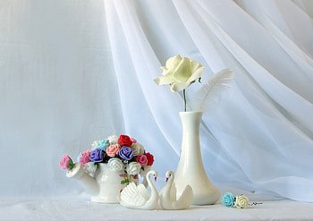 soft, vase, abstract, flower HD wallpaper