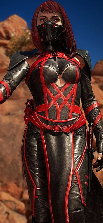 Scarlet, head, red, mk11 HD phone wallpaper