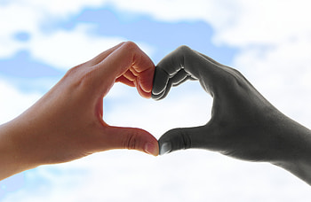 Hands Making Heart Shape In The Sky, hand, love, heart, sky, Valentine's Day HD wallpaper
