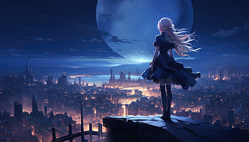 Girl And The City, artist, artwork, digital-art, deviantart HD wallpaper