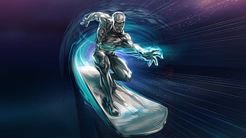 Cosmic Surf: Silver Surfer Comic Fan Art HD wallpaper