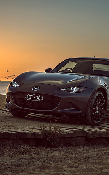 Mazda MX-5, Sports car, Black sunset, Samsung Galaxy S8 HD phone wallpaper