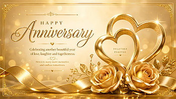 Golden Hearts Anniversary —, Rose HD wallpaper