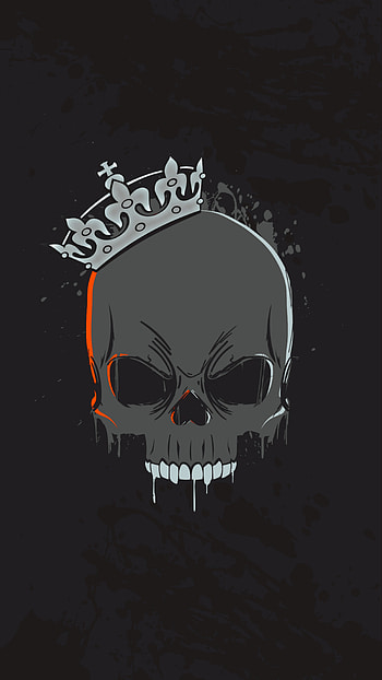 KING SKULL, skeleton, tiara, crown HD phone wallpaper
