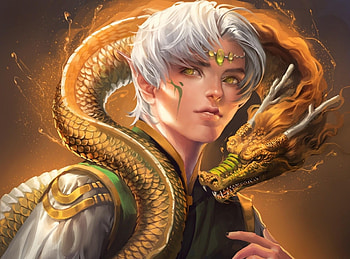 Fantasy, Friendship, Sight, Opinion, Dragon, Elf HD wallpaper