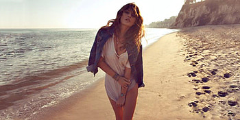 Catrinel Menghia, sea, model, menghia, catrinel, woman HD wallpaper